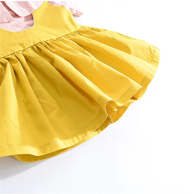 2017 г. Желтые однотонные платья Слипоны для девочек однотонное платье майка без