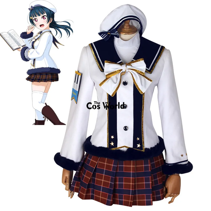 Love Live Sunshine Aqours Tsushima Yoshiko рождественское платье для хора Униформа наряд аниме
