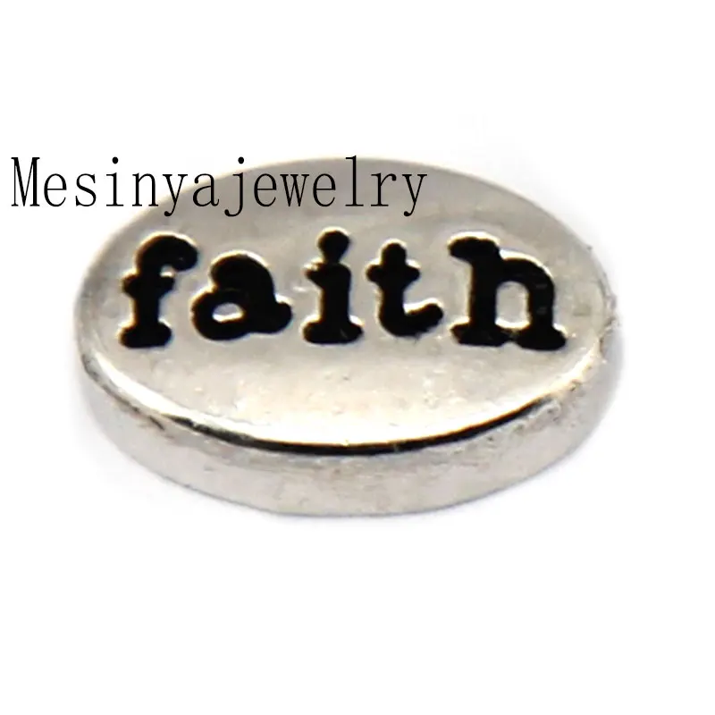 

10pcs faith floating charms for glass locket Min amount $15 per order mixed items,FC-1047