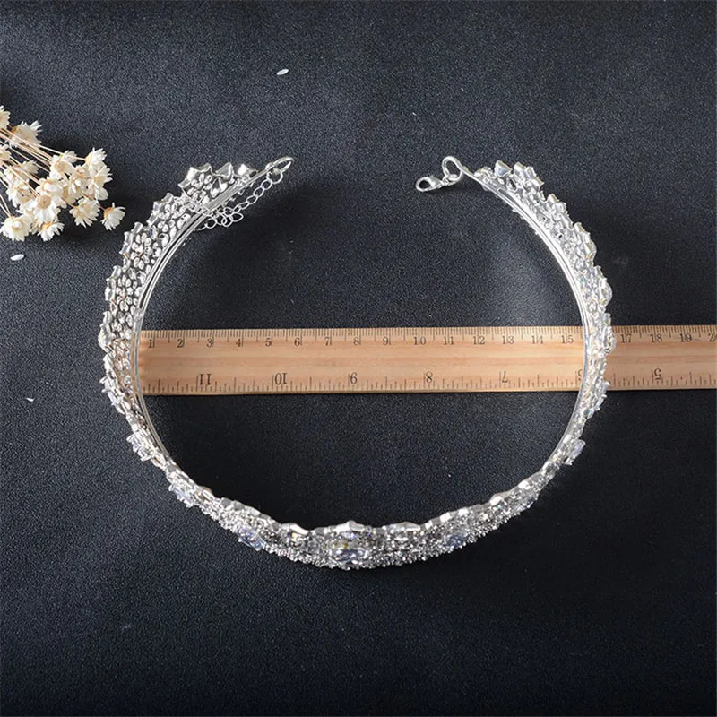 Snuoy King Crown Tiaras Luxury Silver Adjustable Round Crowns for Men/Women Wedding Hair Accessories Queen Diadem fashion style | Украшения