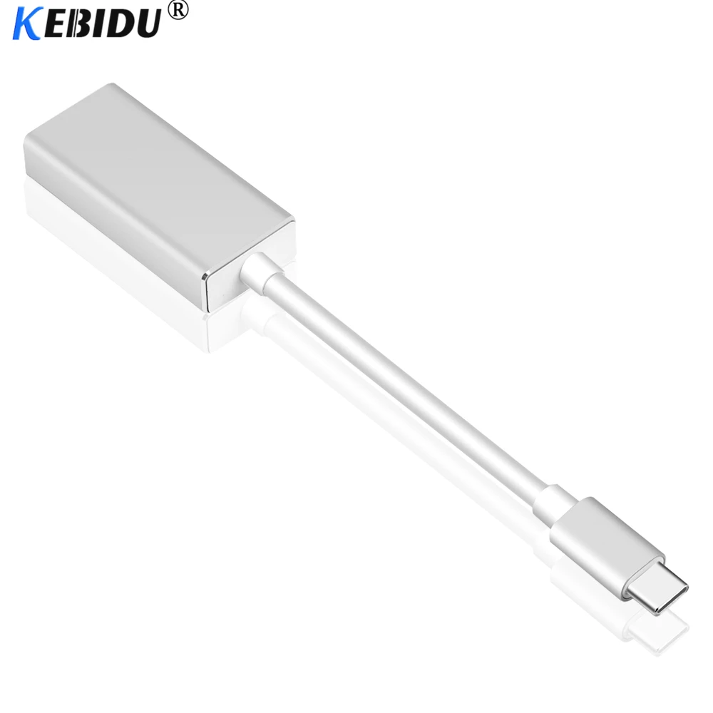 Адаптер KEBIDU USB C к mini DisplayPort 3 1 Type DP адаптер конвертер Поддержка 4K UHD 1080P для Macbook Pro