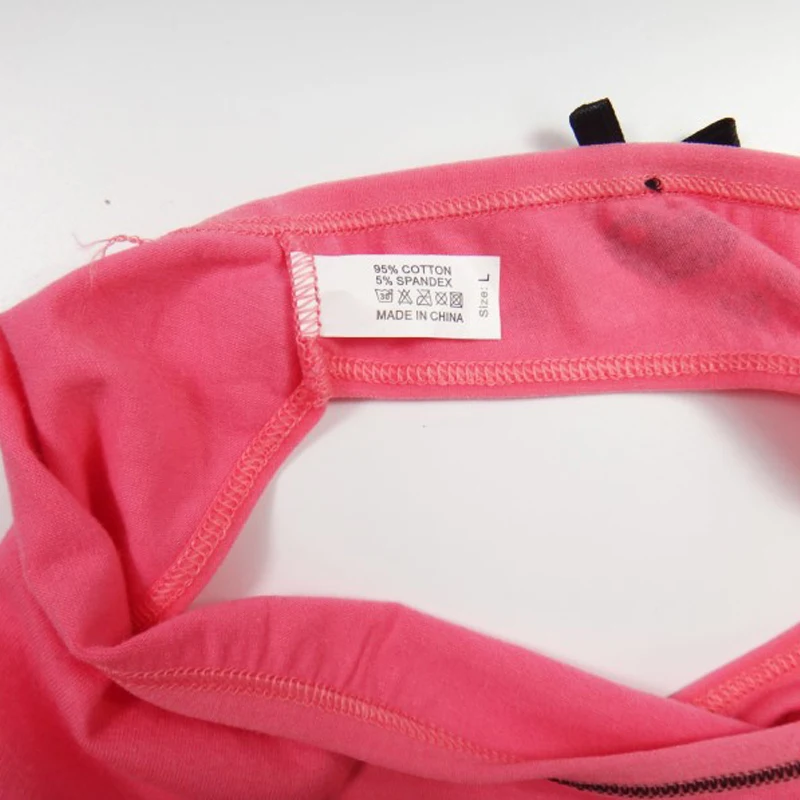 6 шт. женские Трусики хлопок с принтом букв бант для женщин низкой посадкой милые