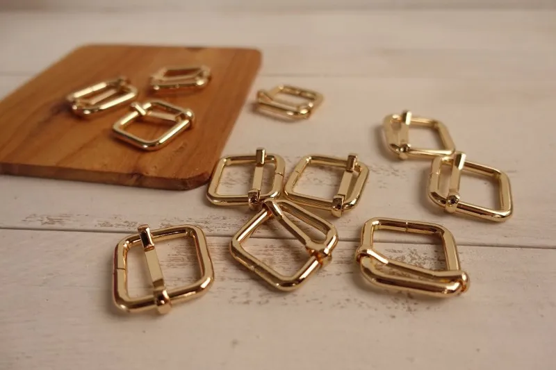 DIY 2,0 см ошейник золотистый металл регулируемая застежка чемодан оборудования пряжки ремни регулировки пряжки лямки LXK-003