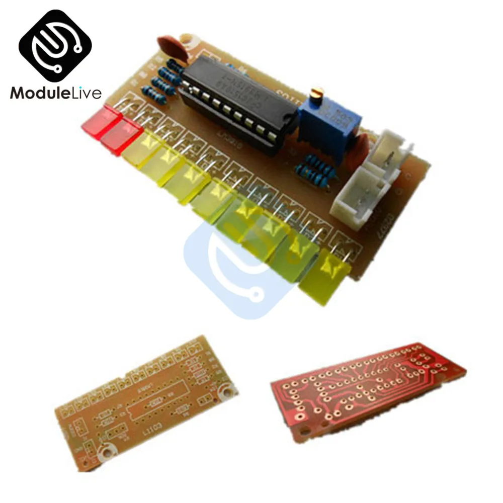 Забавный 10 аудио индикатор уровня LM3915 полоса/точка DIY набор костюм 9В 12В DC для