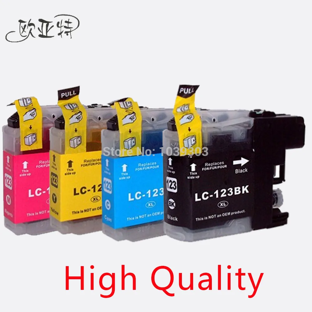 4 шт. картриджи для принтера Brother LC123 mfc J4510DW MFC J4610DW LC 123 J4410DW J4710DW чернила|ink cartridge|lc
