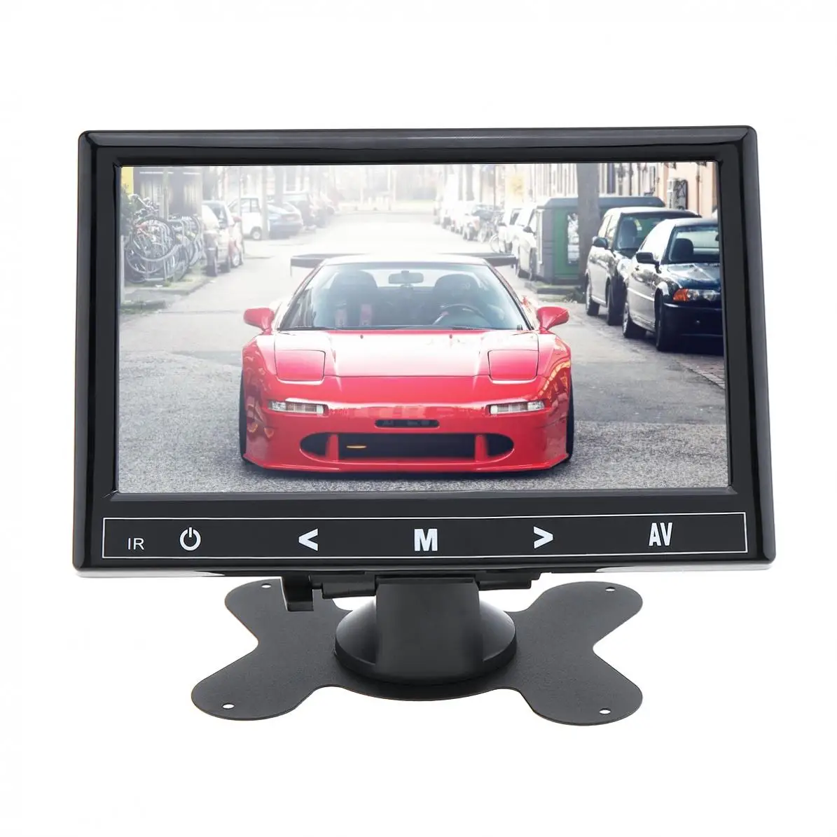 7 дюймов 12 В 1024*600 TFT ЖК-монитор заднего вида автомобиля 2 видео входа DVD VCD подголовник автомобиля монитор Поддержка аудио видео HDMI VGA