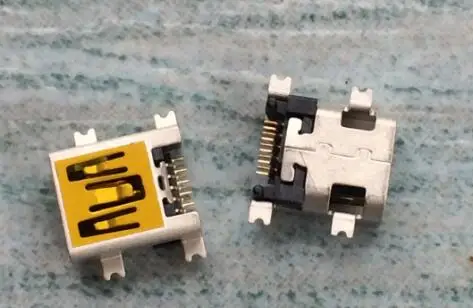 50 шт./лот мини 10 контактный разъем USB погружная пластина с фиксирующим