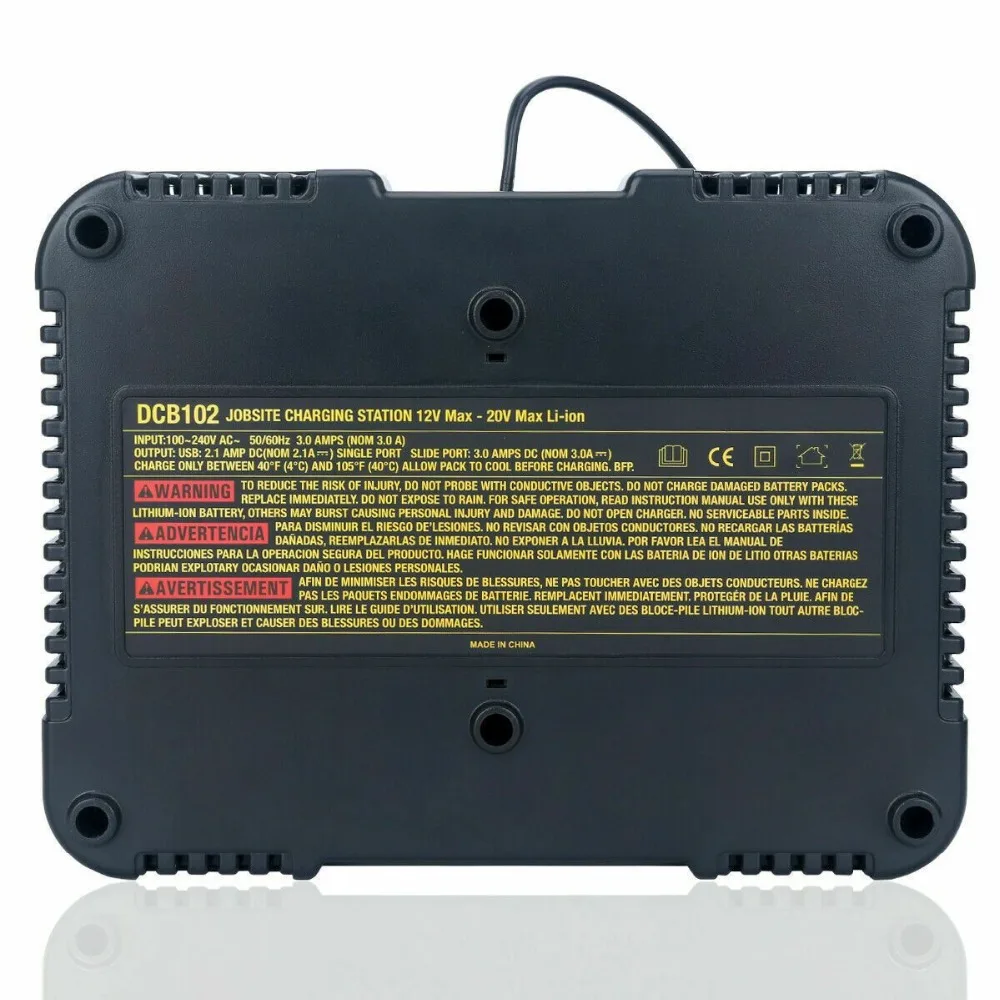 Двойное литий-ионное зарядное устройство 4.5A Max для Dewalt 10 8 V 12V 14 4 18V 20V DCB105 DCB101 DCB102