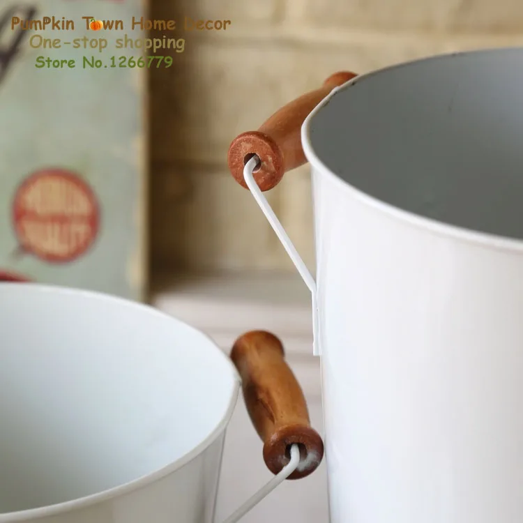 NEW Rustic style Classic wild flower pot high quality iron vase white letter garden outdoor retro arrangement | Дом и сад