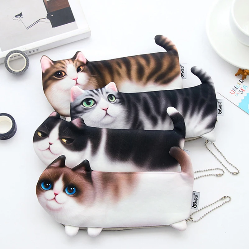 Милые кошельки для девочек держатель монет Kawaii Cat женские Мини мелочей сумка