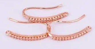 rose gold color 10 пар zyz184-9198 Белый CZ Циркон уха Провода молния Серьги Выводы для DIY Для женщин Обувь для девочек ювелирные изделия - Цвет: rose gold color