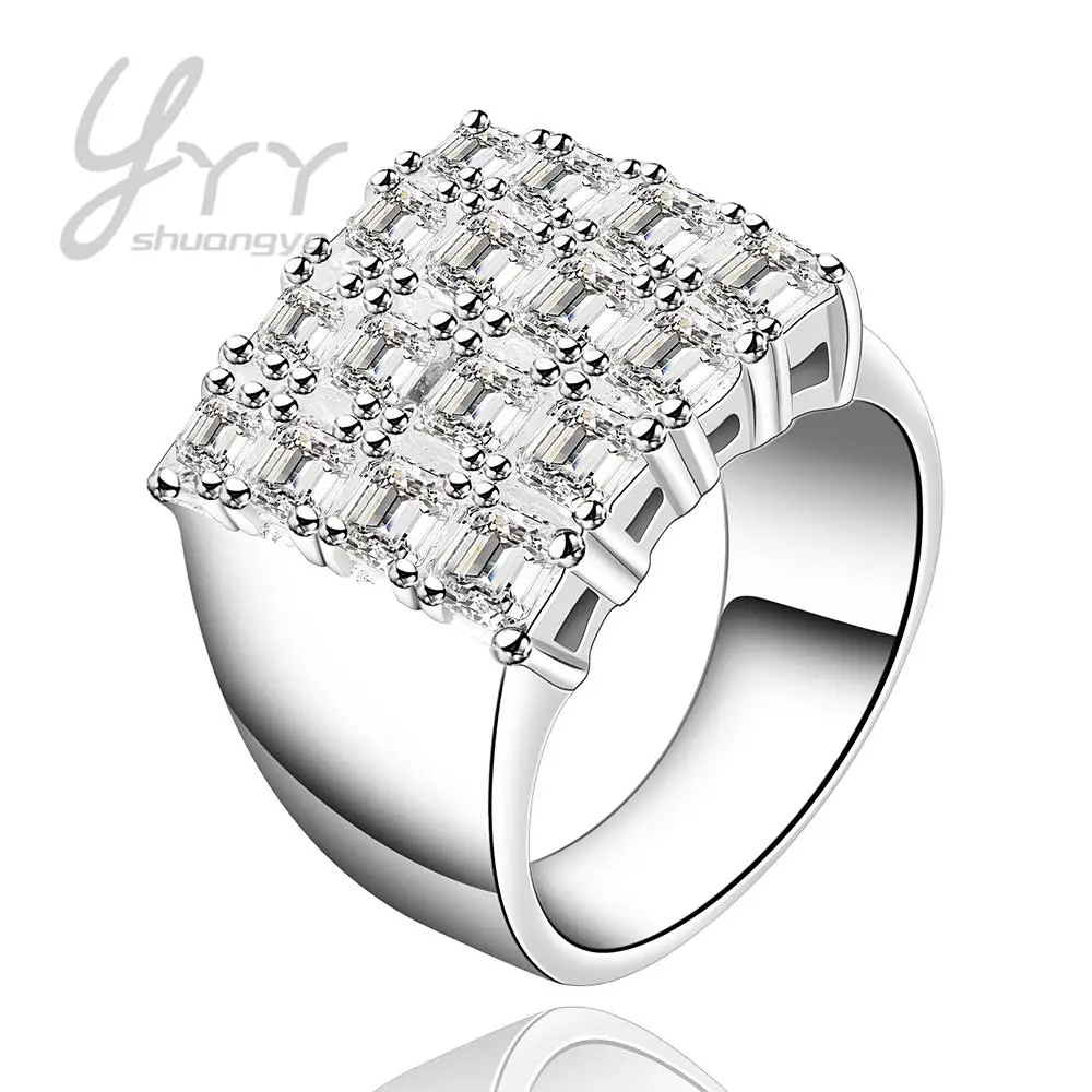 Free Shipping 2015 New Fashion Trendy R479 8 Silver Plated Design Geometric Party Finger Ring For Lady|ring sizer|ring with black stonering