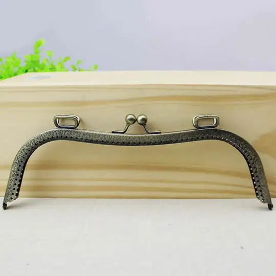 27 см 3 шт./лот ретро узор сумка кошелек рамка м форма бронзовая Сумочка поцелуй