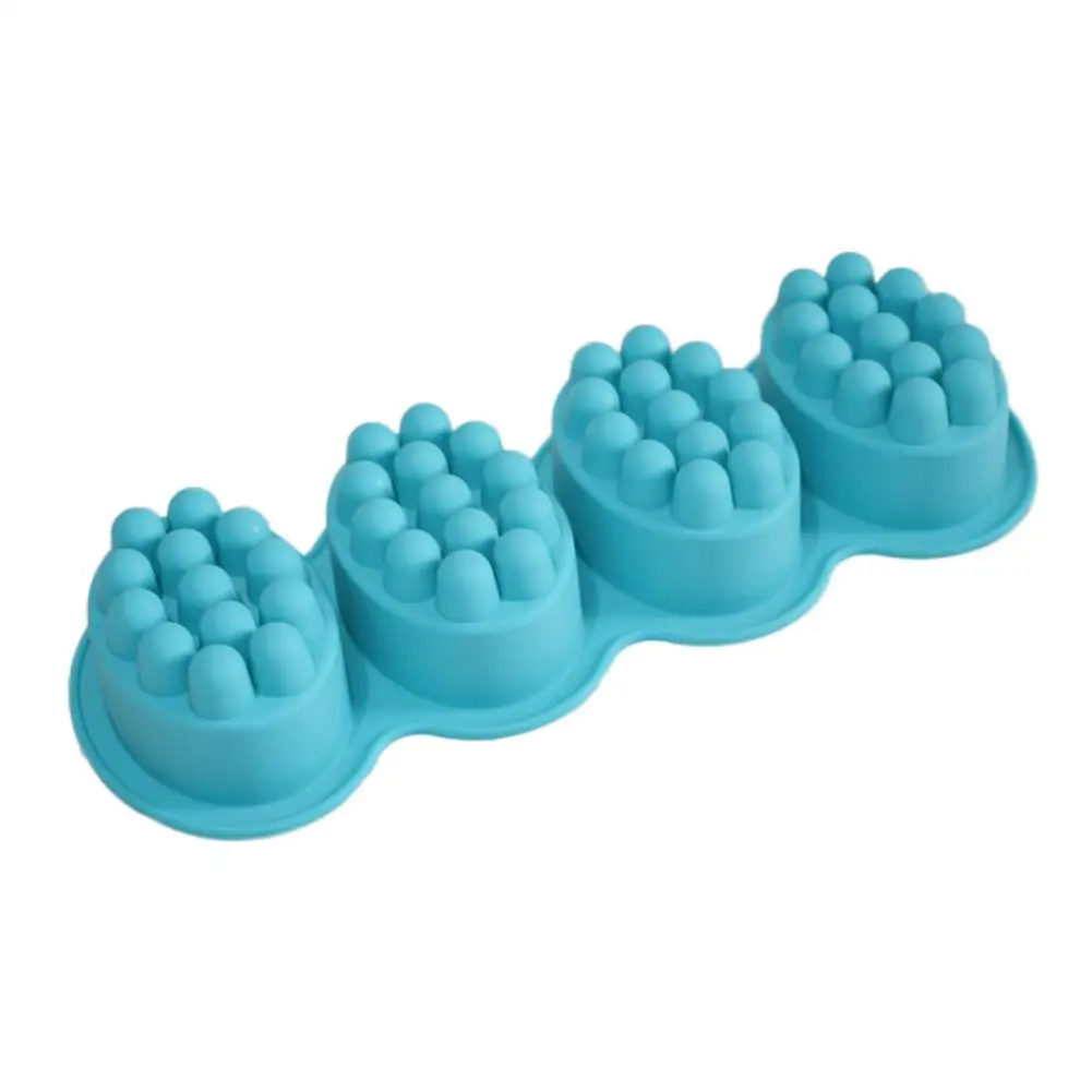 4 in 1 Compartment Silicone Cake Mold Massage Soap With Single-hole Soapmaking Soaps Mould Random Color Delivery | Дом и сад