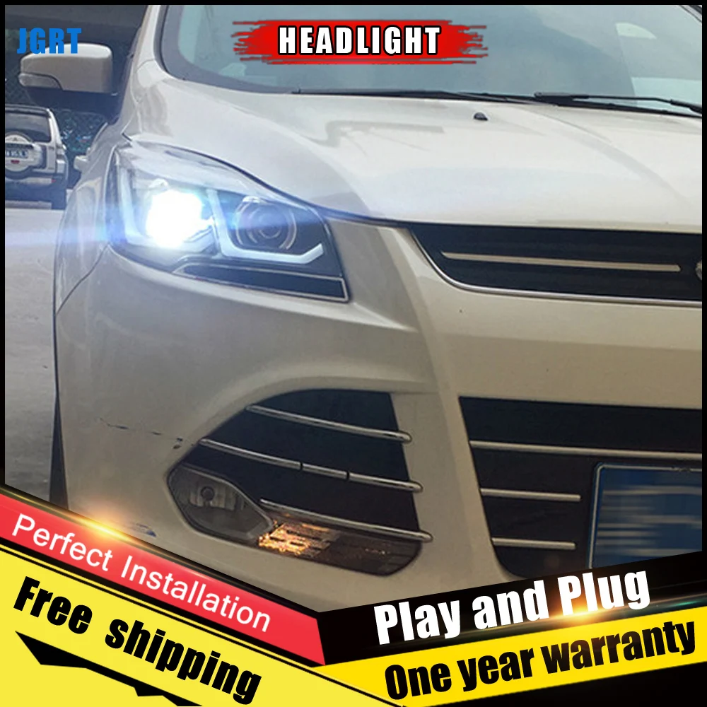 Автомобильные светодиодсветодиодный фары для Ford Escape 2013-2015 спасательной