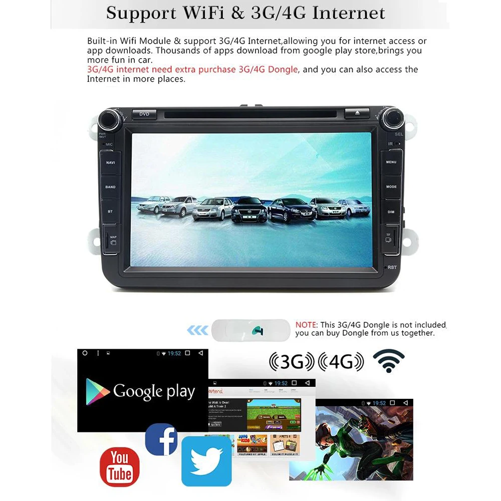 2 Din 8 &quotавтомобильное радио DVD GPS-навигация SD-карта и USB для VW Caddy Golf Jetta Polo Sedan Touran 3G