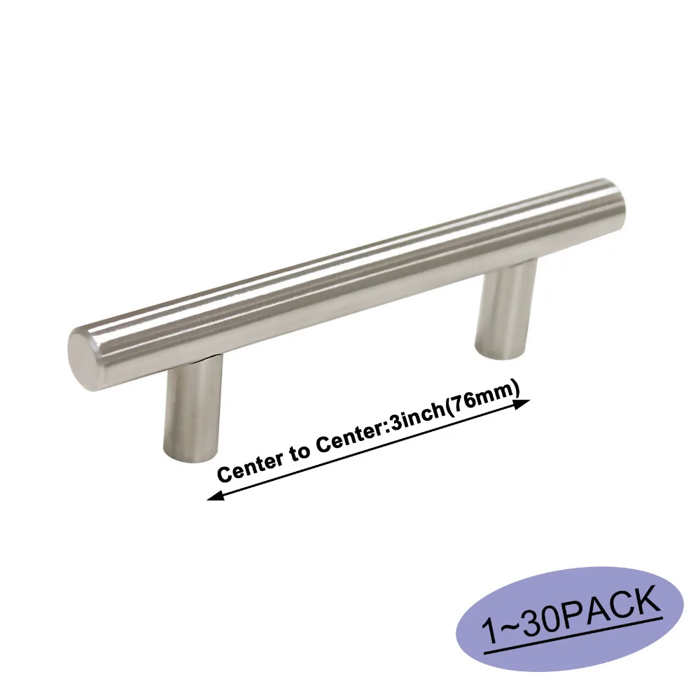 3inch Cabinet Drawer Door Handles Pulls Brushed Nickel Kitchen Wine Bathroom Furniture Dresser Pull Knob 1~30Pack | Оборудование