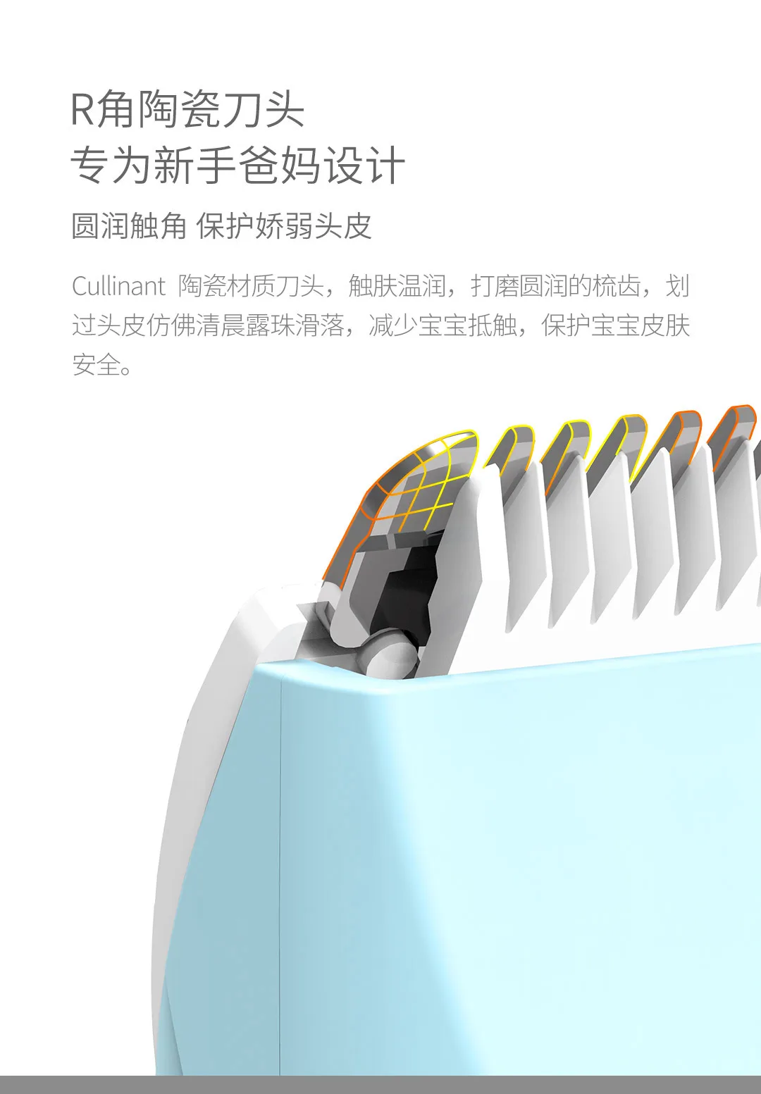2 цвета Xiaomi Mijia Youpin Rushan детская Бесшумная машинка для стрижки волос Бесшумный Мотор R угол режущая головка IPX 7 водонепроницаемый