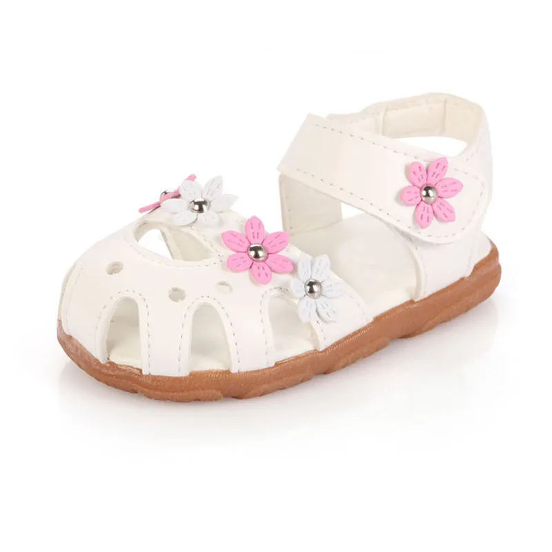 

2021 Floral Summer Girls Sandals Kids Shoes Soft PU Leather Girls Shoes Kids Sandals EU21-31