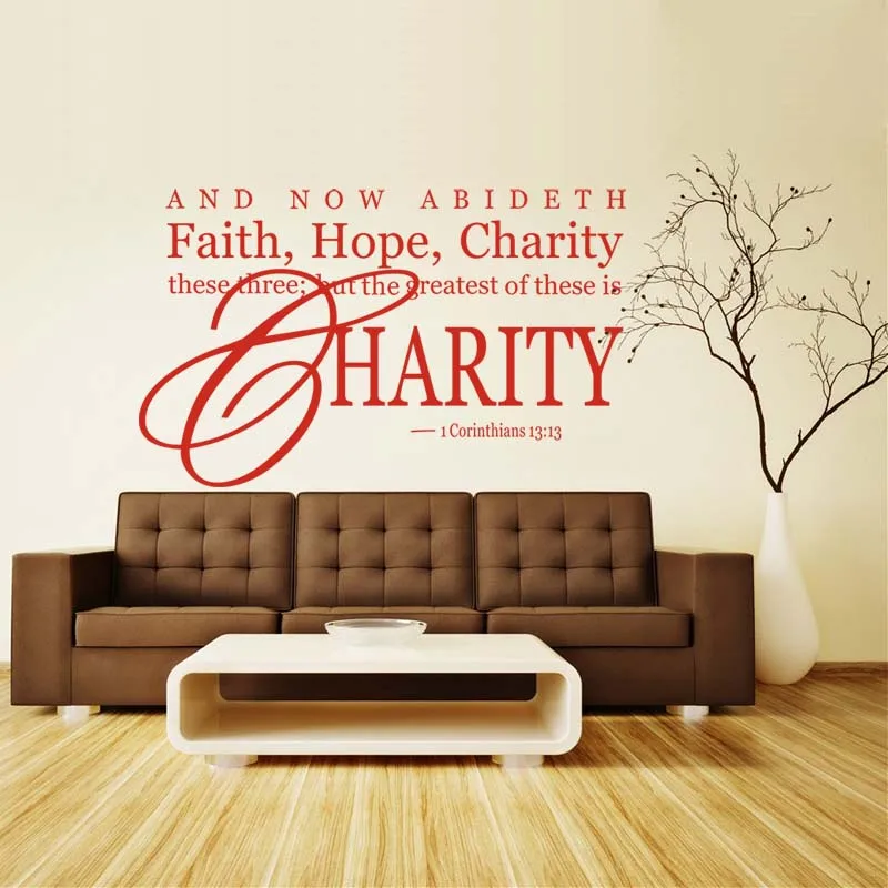 И теперь пребывает вера надежда благотворительность стены Стикеры религиозные