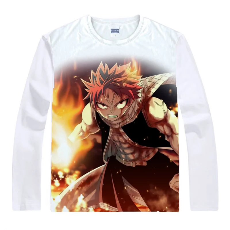 Style 13 Coolprint аниме рубашка Феи хвост футболки мульти-стиль с длинным рукавом Natsu Dragneel Lucy Heartfilia Косплей Motivs Kawaii рубашки - Цвет: Style 13