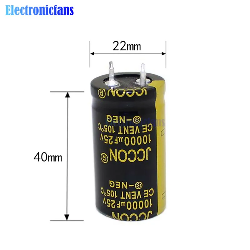 Diymore 25V 10000uF 22X40mm алюминиевый электролитический конденсатор высокой частоты с