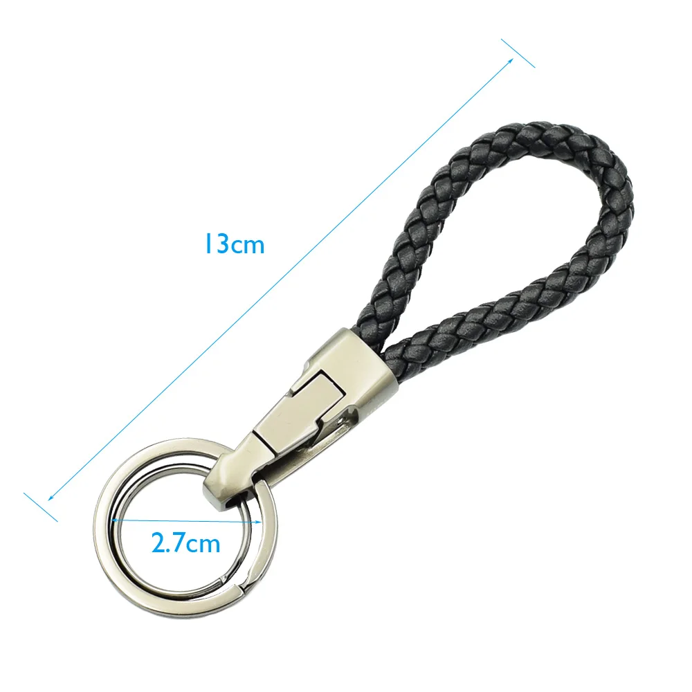 Цепочка для ключей ATOABBI из натуральной кожи Плетеный брелок ручной работы