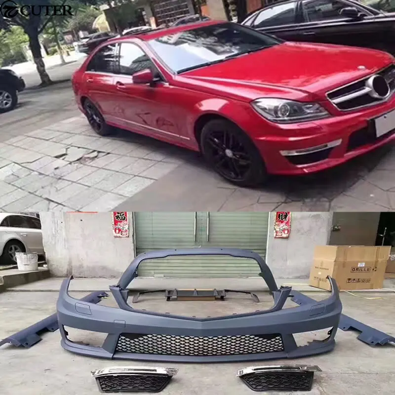W204 C300 C63 комплект кузова автомобиля ПП неокрашенные передние задние бамперы