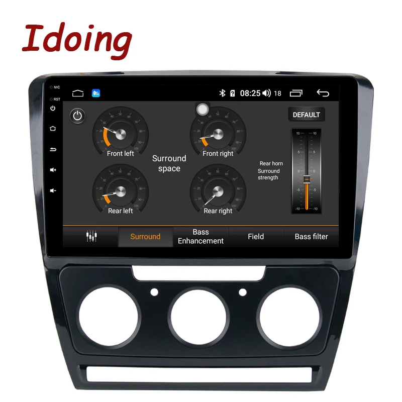 Idoing 10," 1Din 2.5D ips 4G+ 64G Восьмиядерный автомобильный Android 8,1 Радио мультимедийный плеер для Skoda Octavia 2007- gps навигация