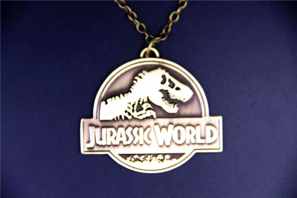 20pcs/Lot Wholesale Fashion Jewelry Vintage Charm Jurassic World Pendant Necklace For Men And Women |