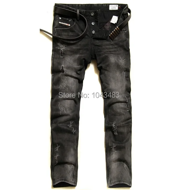 New Arrival 2014 fashion brand men's jeans top quality disel casual washed cozy denim straight pants Free shipping | Мужская одежда