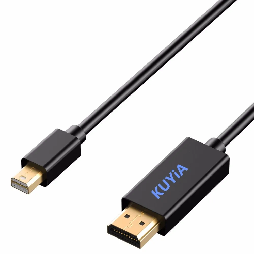 6 футов Thunderbolt MiniDisplayPort DP в HDMI адаптер конвертер кабель аудио видео HDTV для Apple Macbook