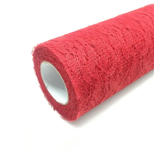 Red Рулон кружева органза катушка ткань лента 1" x10 ярд сетка ткань DIY свадебное мероприятие лента на стул для вечеринки лук настольная дорожка украшение - Цвет: Red