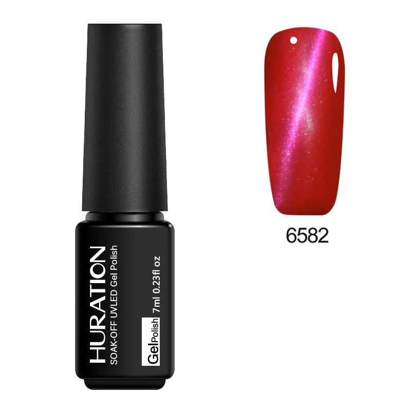 Huration 7ML UV Nail Gel Art Shell Cat Eye Polish LED Lamp Gelpolish Chameleon Soak Off Lucky Holographic Lacquer | Красота и