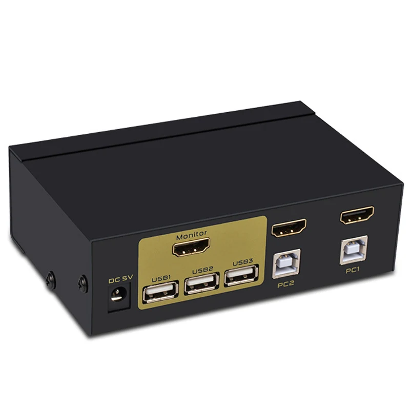 Переключатель USB HDMI KVM 2X1 с ручным переключателем мыши и клавиатуры поддержкой