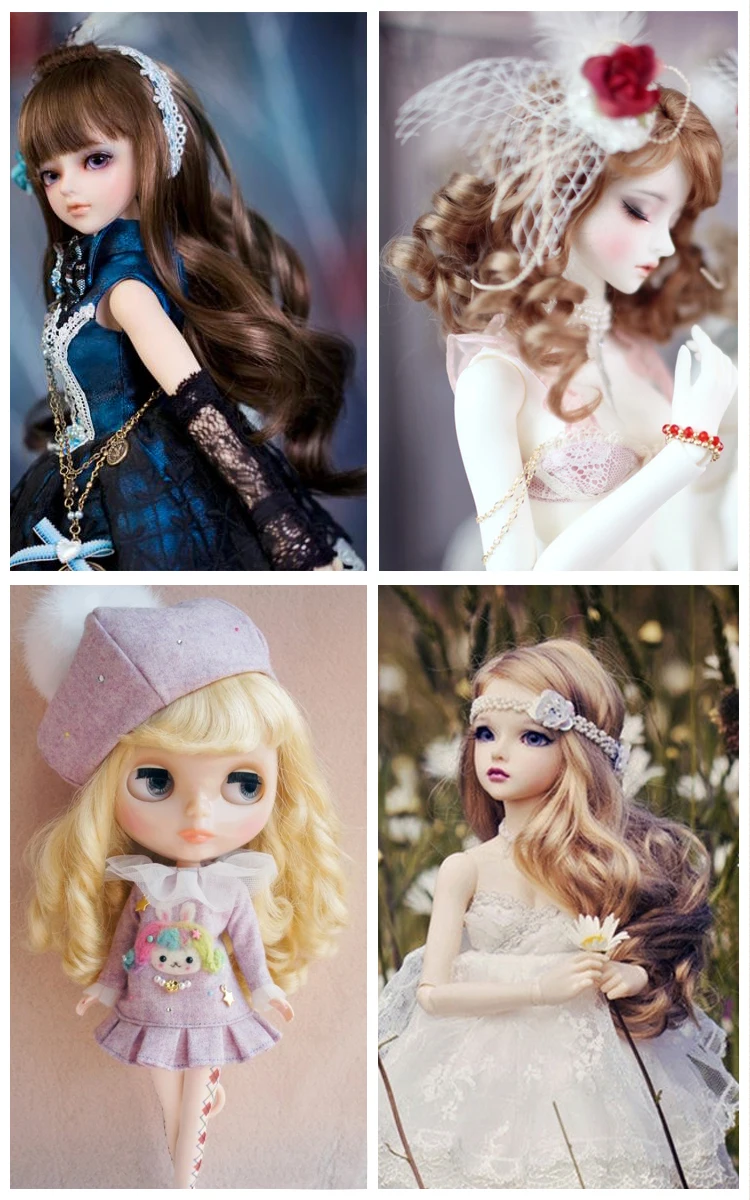 Шарнирная кукла O for U Toy 1/3 1/4 1/6 BJD SD сделай сам кудрявый парик высокотемпературная