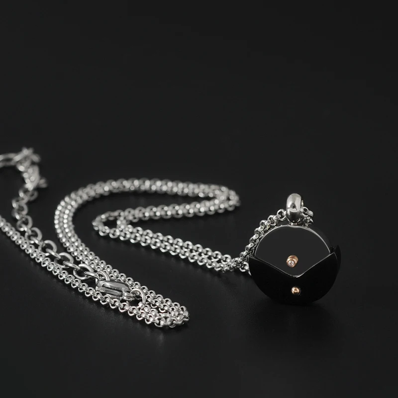 Мужская и женская подвеска Hottime черная серебряная из нержавеющей стали 316L| |