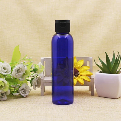 Blue Bottle C 60X5 OZ синий/прозрачный/коричневый круглый флакон для лосьона с легкой откидной крышкой 150 мл дорожный шампунь банки - Цвет: Blue Bottle C