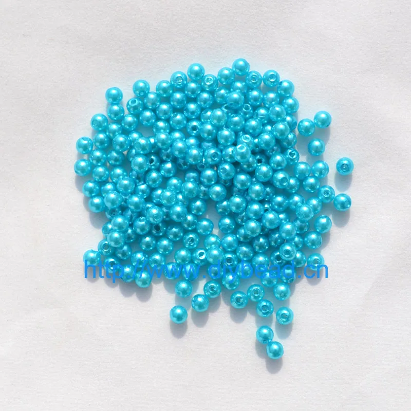 blue 500 шт DIY модные ювелирные аксессуары 5 мм акриловые бусины искусственный жемчуг из пластика круглой формы 18 цветов браслет отдел - Цвет: blue
