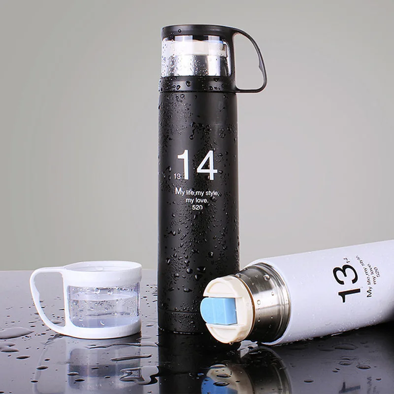 350ml 500ml Creative 1314 Lovers Cup Stainless Steel Thermos Bullet Thermal Vacuum Flasks Coffee My Water Bottle Mugs | Дом и сад