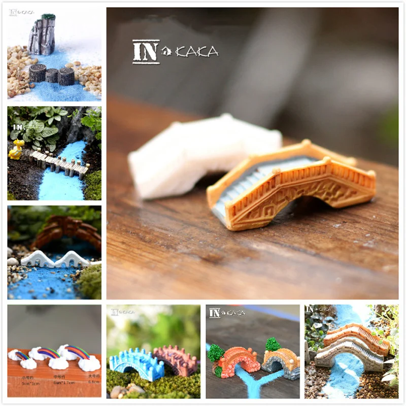 Полимерная винтажная маленькая мостовая фигурка для террариума статуя микро