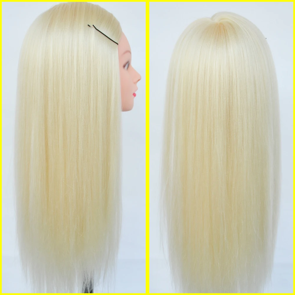 Тренировочная головка хорошего качества с длинными густыми белыми волосами