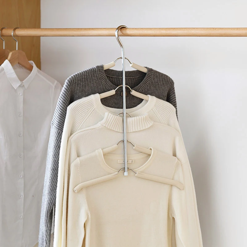 Шкаф из нержавеющей стали органайзер для одежды полка вешалка хранения футболок