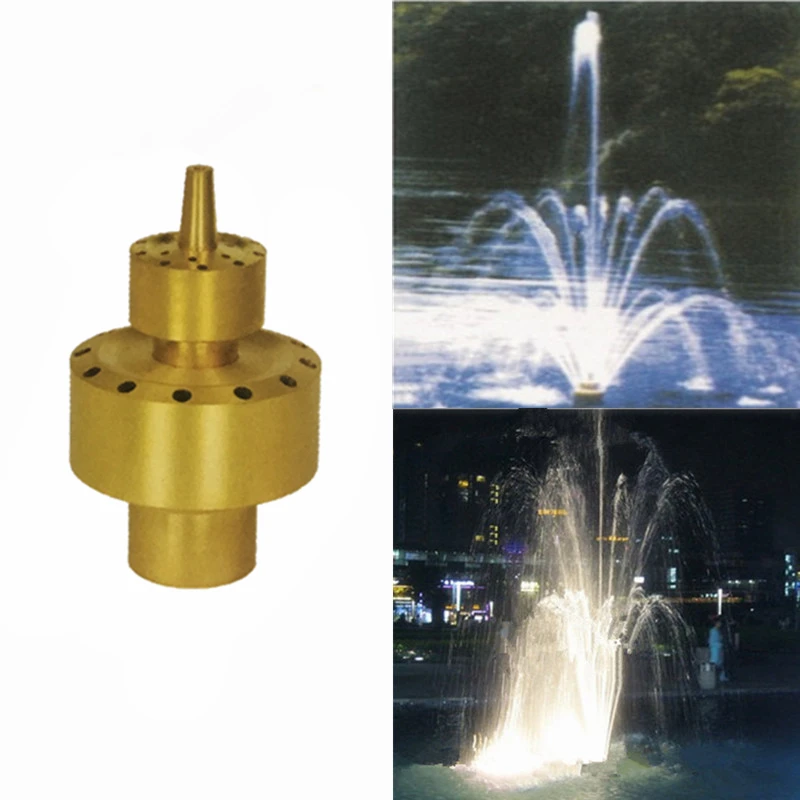 1 &quot1 5&quot латунные двухслойные Сияющие насадки для фонтана|brass fountain nozzles|brass nozzlenozzle