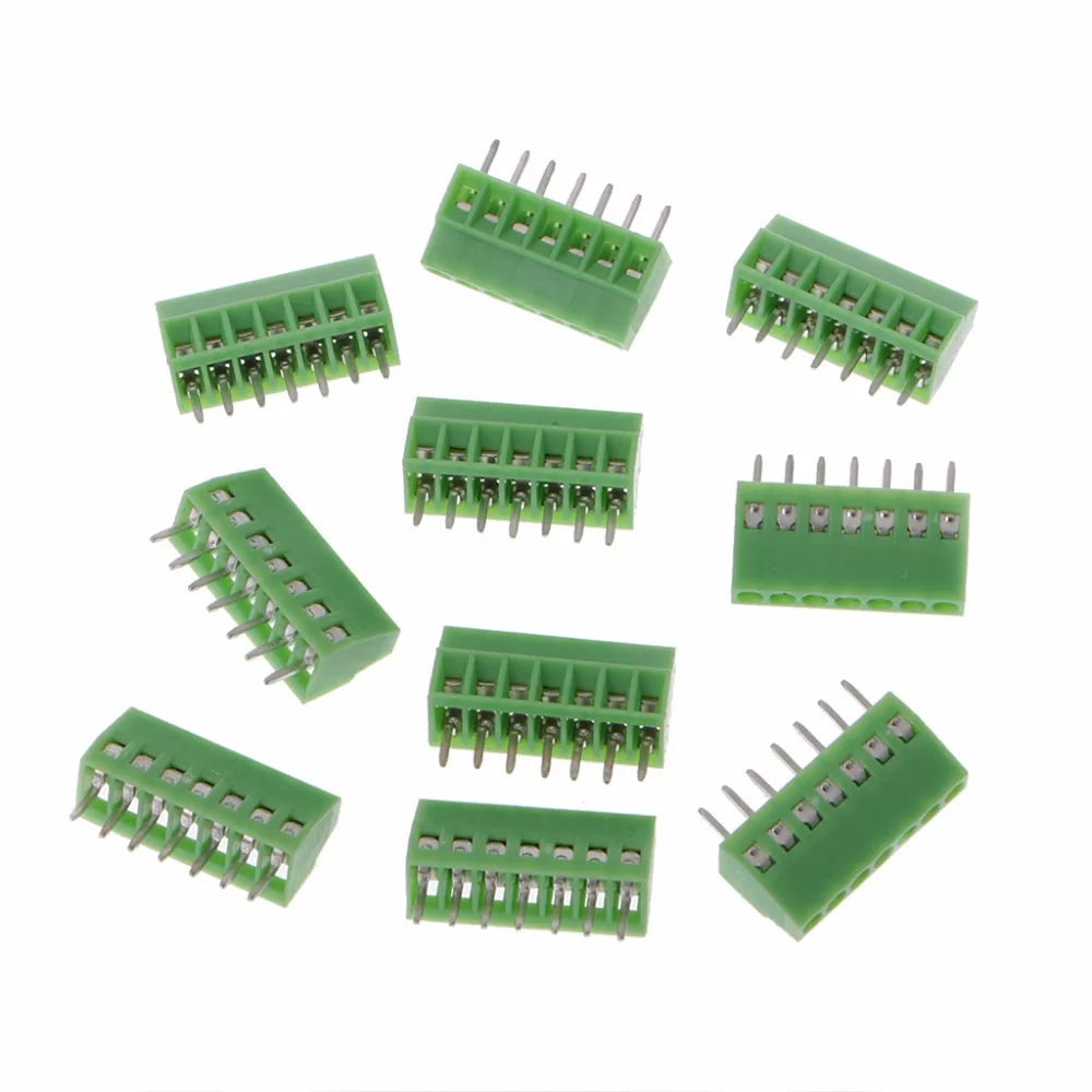 10 шт. 2Pin 10Pin винтовой печатной платы Универсальный монтаж клеммные колодки