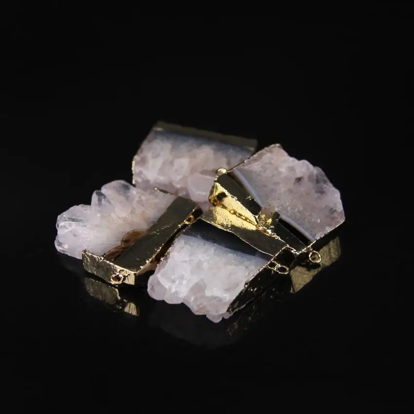 5 шт. натуральные бриллиантовые металлические разъемы позолоченные