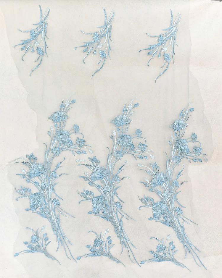 Color embroidery lace fabric for wedding dress bubble handmade DIY accessories material | Дом и сад