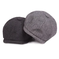 2018 new hot fashion gentleman octagonal cap newsboy beret hat autumn and winter for mens jason statham male models flat caps