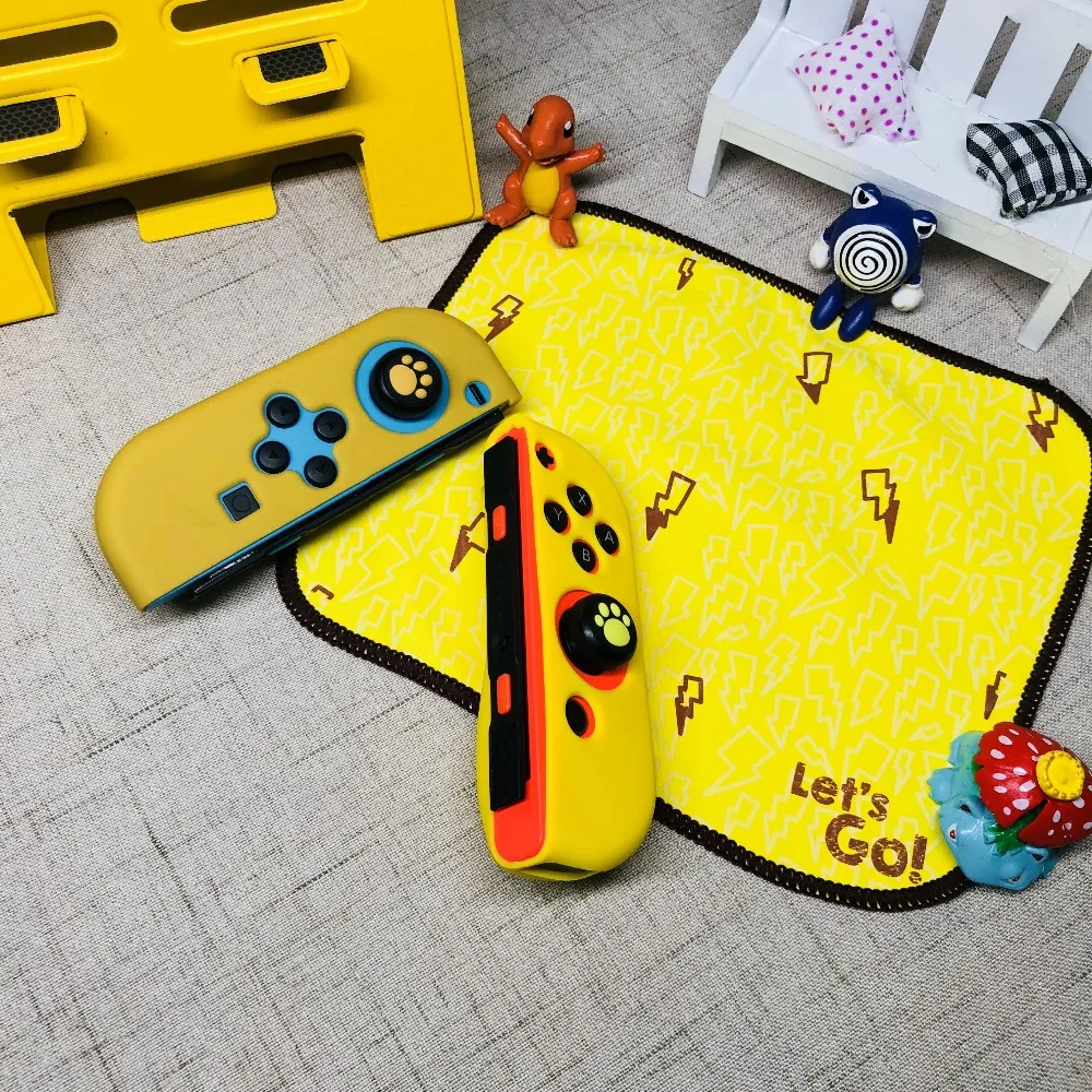 Жесткий Чехол для пульта Nintendo Switch NS Console Let's Go Pikachus чехол для хранения Pokemons Joy Con контроллер Thumsticks ручки
