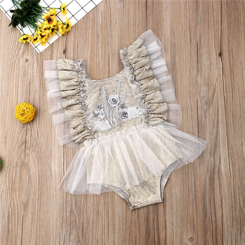 Детский Блестящий Комбинезон с юбкой-пачкой наряды костюм от солнца | Мать и